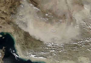 گرد و غبار جدید در خوزستان به همراه عکس از ناسا