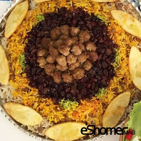 معرفی پخت مشهورترین غذاهای محلی سنتی ایرانی_ته چین عدس پلو با گوشت
