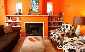 رنگ نارنجی تیره و ایجاد فضاهای دنج و پر حرارت در طراحی داخلی